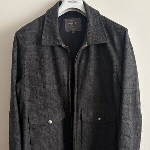 $1050 Private White V.C. x Mr.Porter Check Wool A-2 Bomber -Jacket -- 6/Large-XL